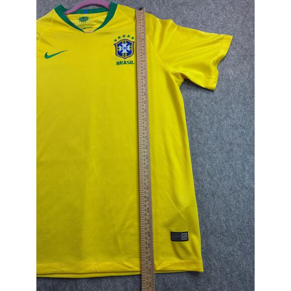 Nike Men's XL Vintage Dri-Fit Yellow Green Blokecore Style Soccer Jersey - Picture 5 of 9